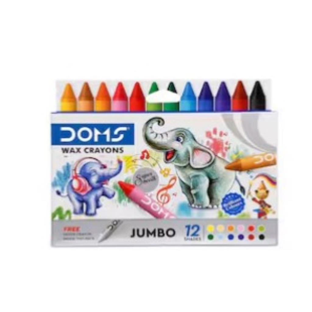 أقلام تلوين شمعية جامبو من DOMS – 12 لون